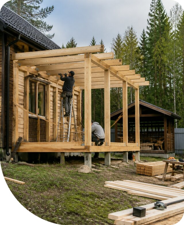 Строительство пристроек и построек на участке в Барнауле